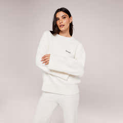 Lovall Pull Oversize Tricoté – Blanc cassé