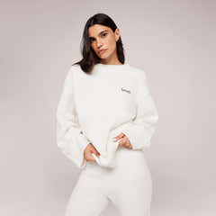 Lovall Pull Oversize Tricoté – Blanc cassé