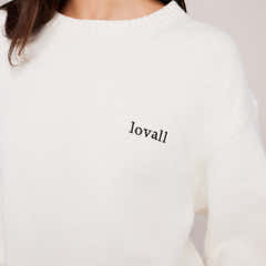 Lovall Pull Oversize Tricoté – Blanc cassé