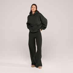 Sweat à capuche oversize épais - Marron expresso