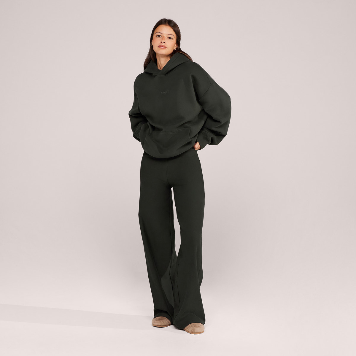 Sweat à capuche oversize épais - Marron expresso