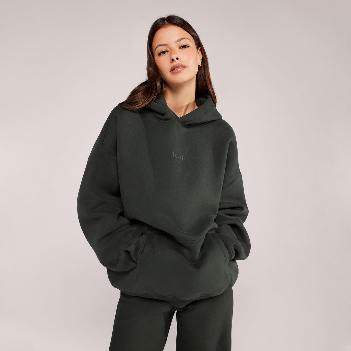Sweat à capuche oversize épais - Marron expresso