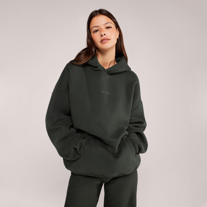 Sweat à capuche oversize épais - Marron expresso