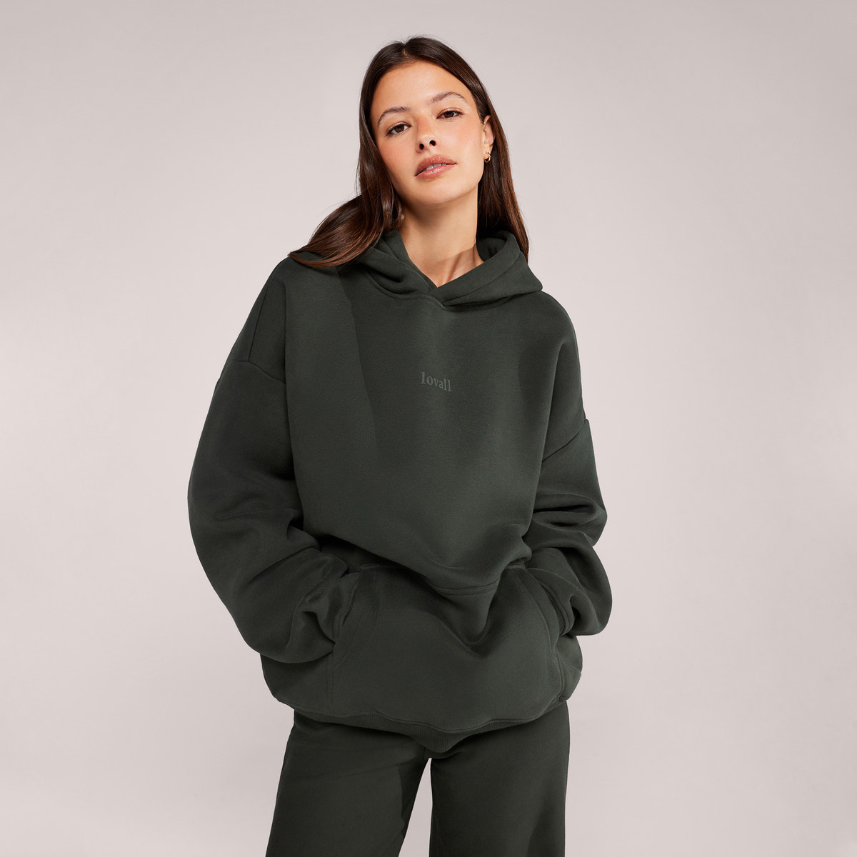 Sweat à capuche oversize épais - Marron expresso