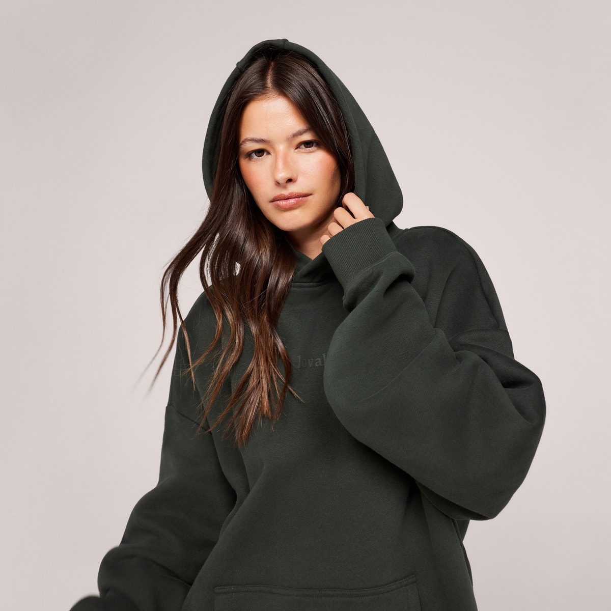 Sweat à capuche oversize épais - Marron expresso