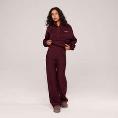 Pantalon large d'hiver – Café noir