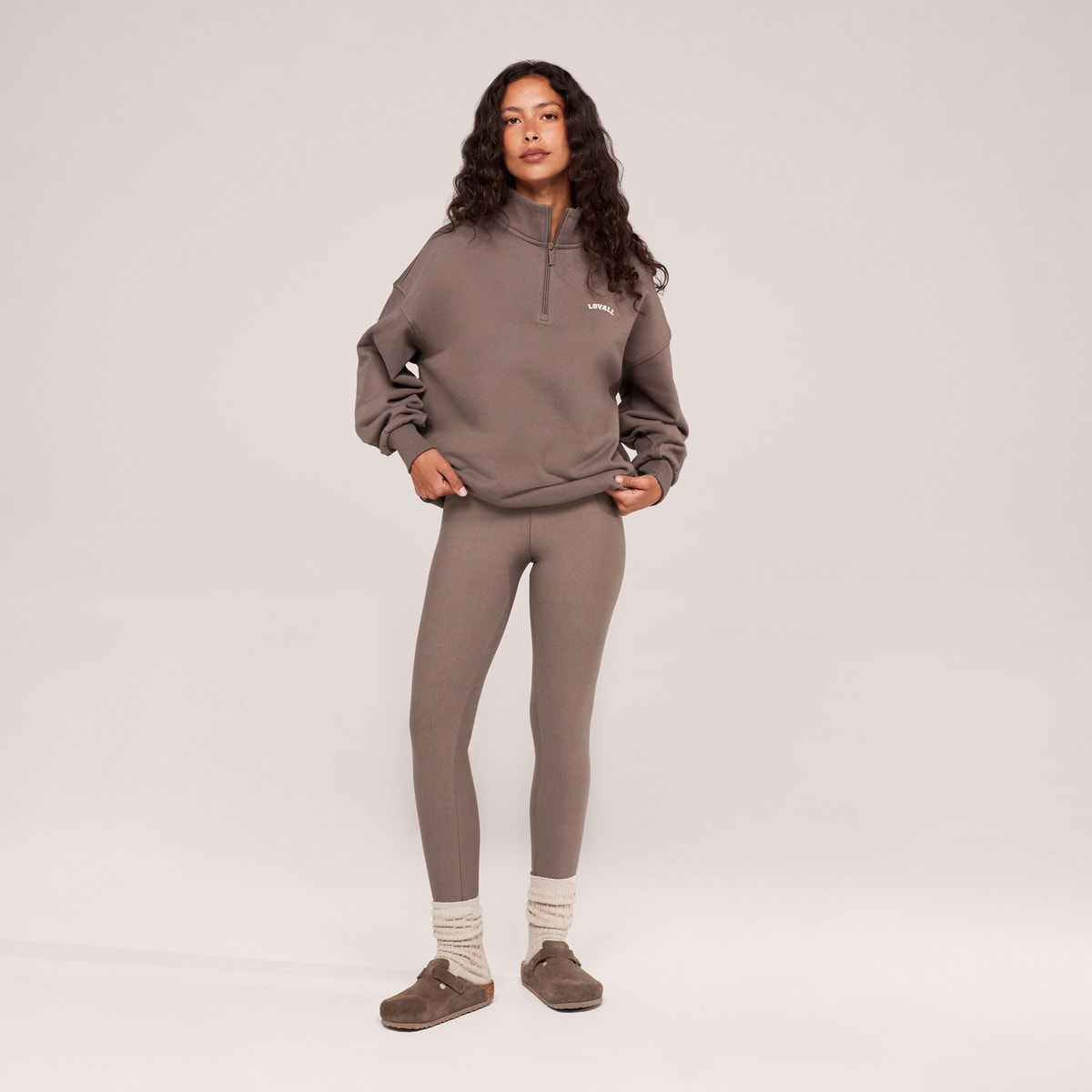 Legging taille haute d'hiver au quotidien - Café noir