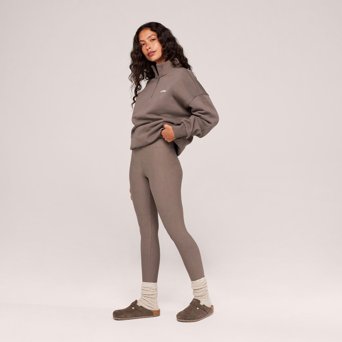 Legging taille haute d'hiver au quotidien - Café noir