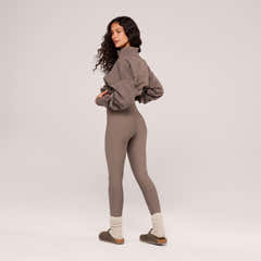 Legging taille haute d'hiver au quotidien - Café noir