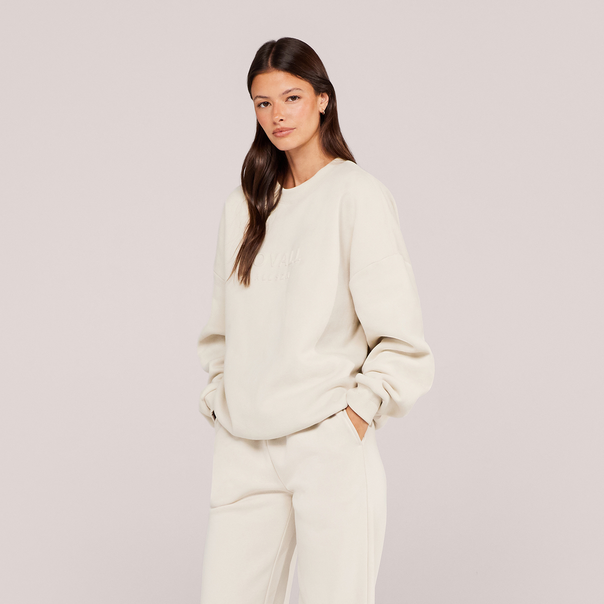 Sweat-shirt oversize lourd Campus - Mocha