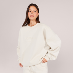 Sweat-shirt oversize lourd Campus - Mocha