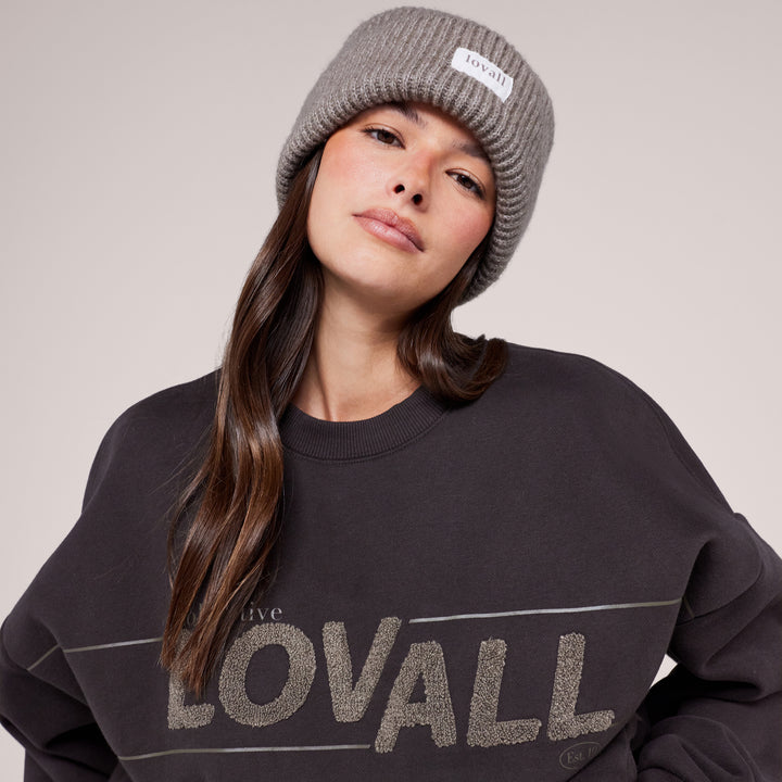 Sweat-shirt oversize lourd Campus - Mocha