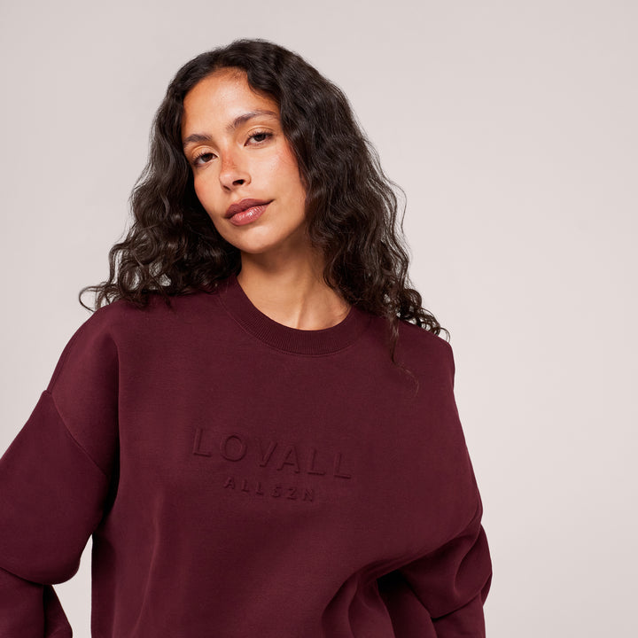 Sweat-shirt oversize lourd Campus - Mocha