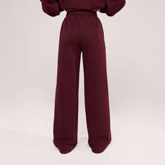 Jogger large en coton bio - Noir café