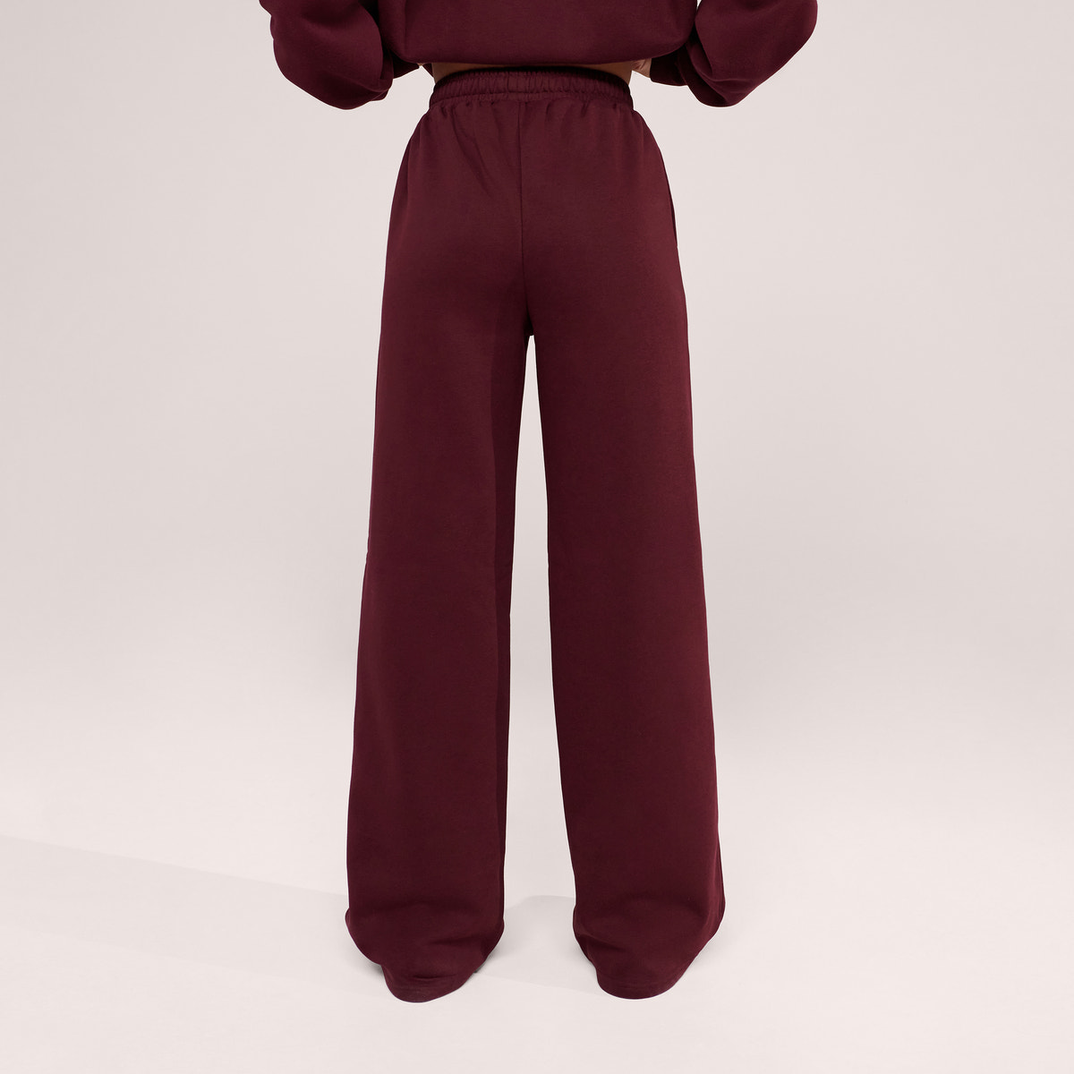 Jogger large en coton bio - Noir café