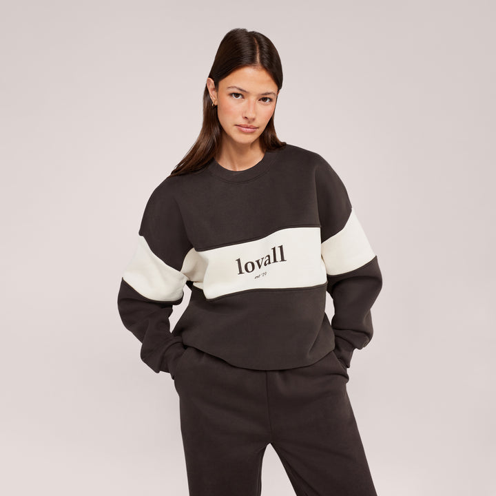 Sweat-shirt oversize lourd Campus - Mocha