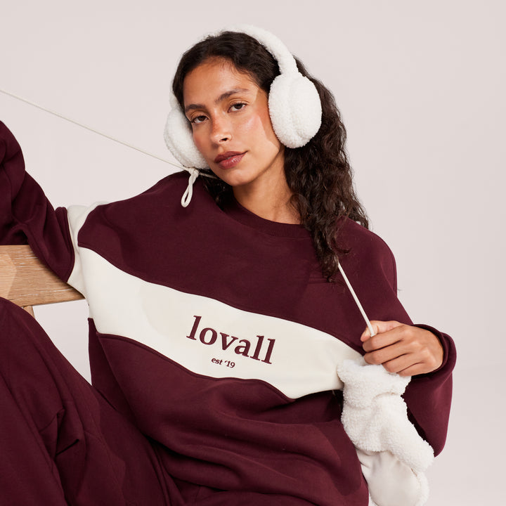 Sweat-shirt oversize lourd Campus - Mocha