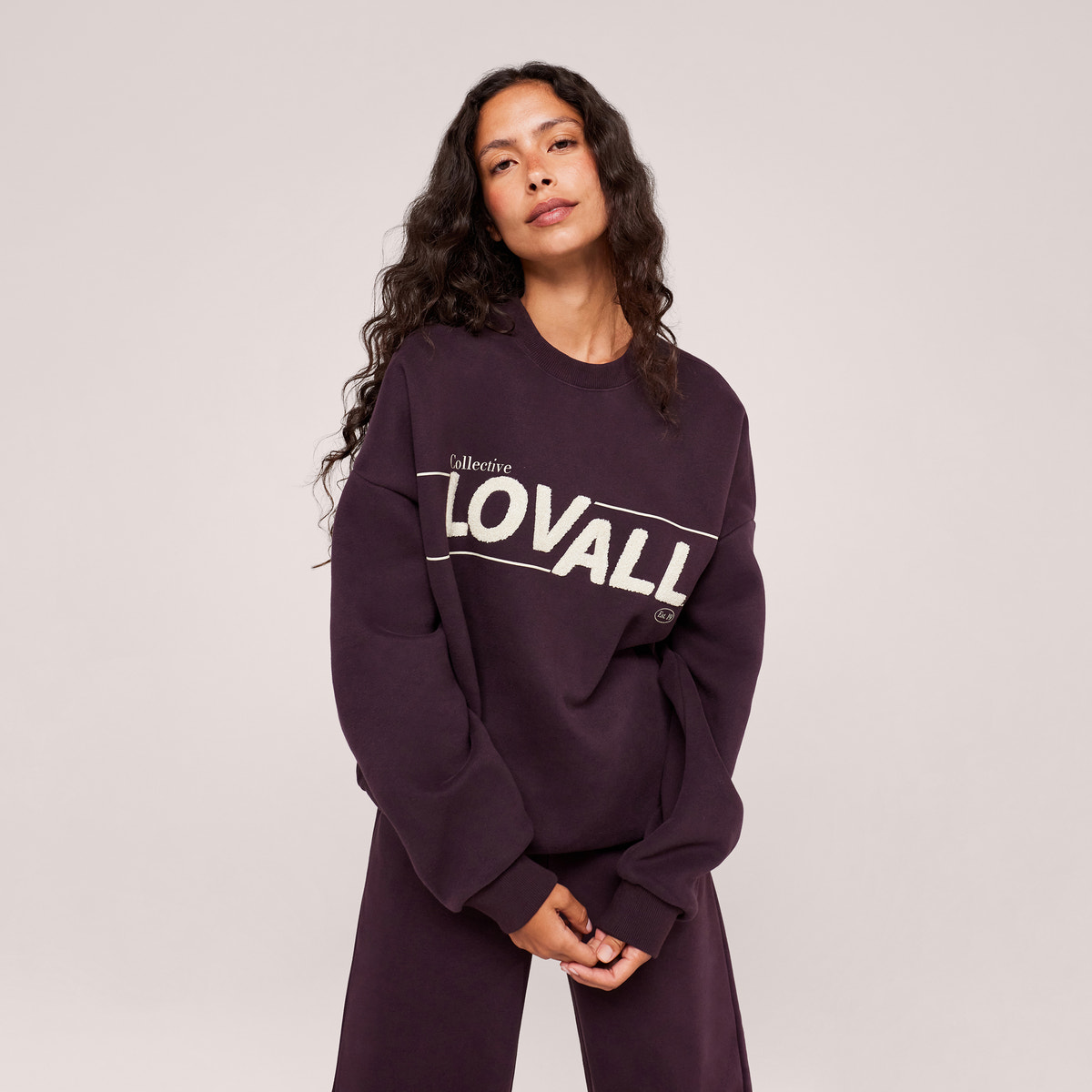 Sweat-shirt oversize lourd Campus - Mocha