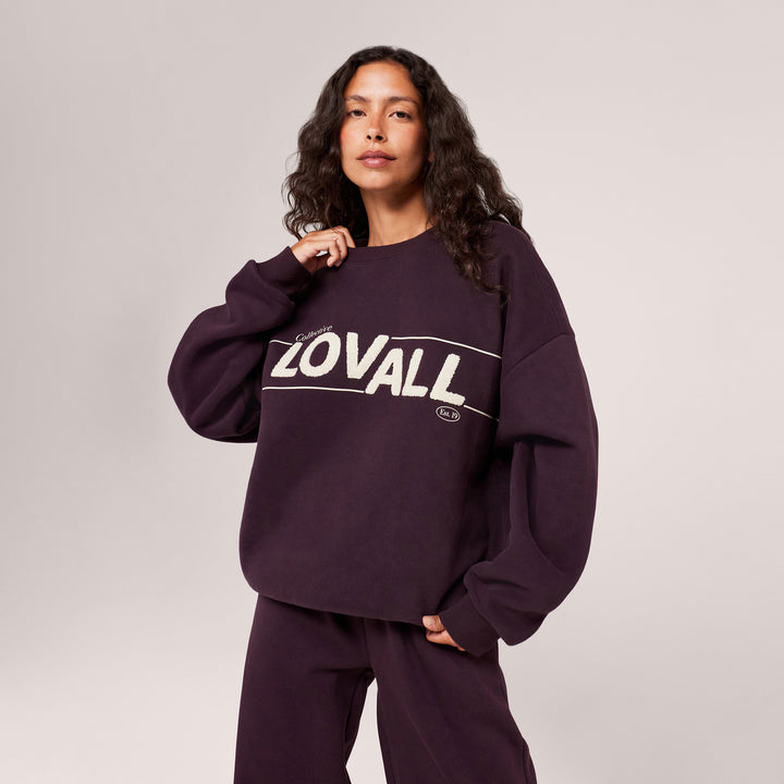 Sweat-shirt oversize lourd Campus - Mocha