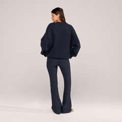Leggings évasés d'hiver - Bleu marine vintage