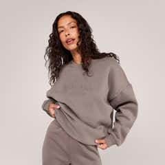 Sweat-shirt oversize lourd Campus - Mocha