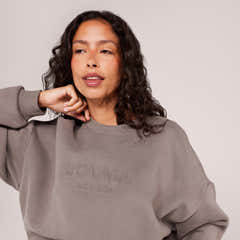 Sweat-shirt oversize lourd Campus - Mocha
