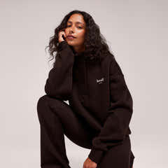 Sweat-shirt lourd 1/4 zip - Mocha