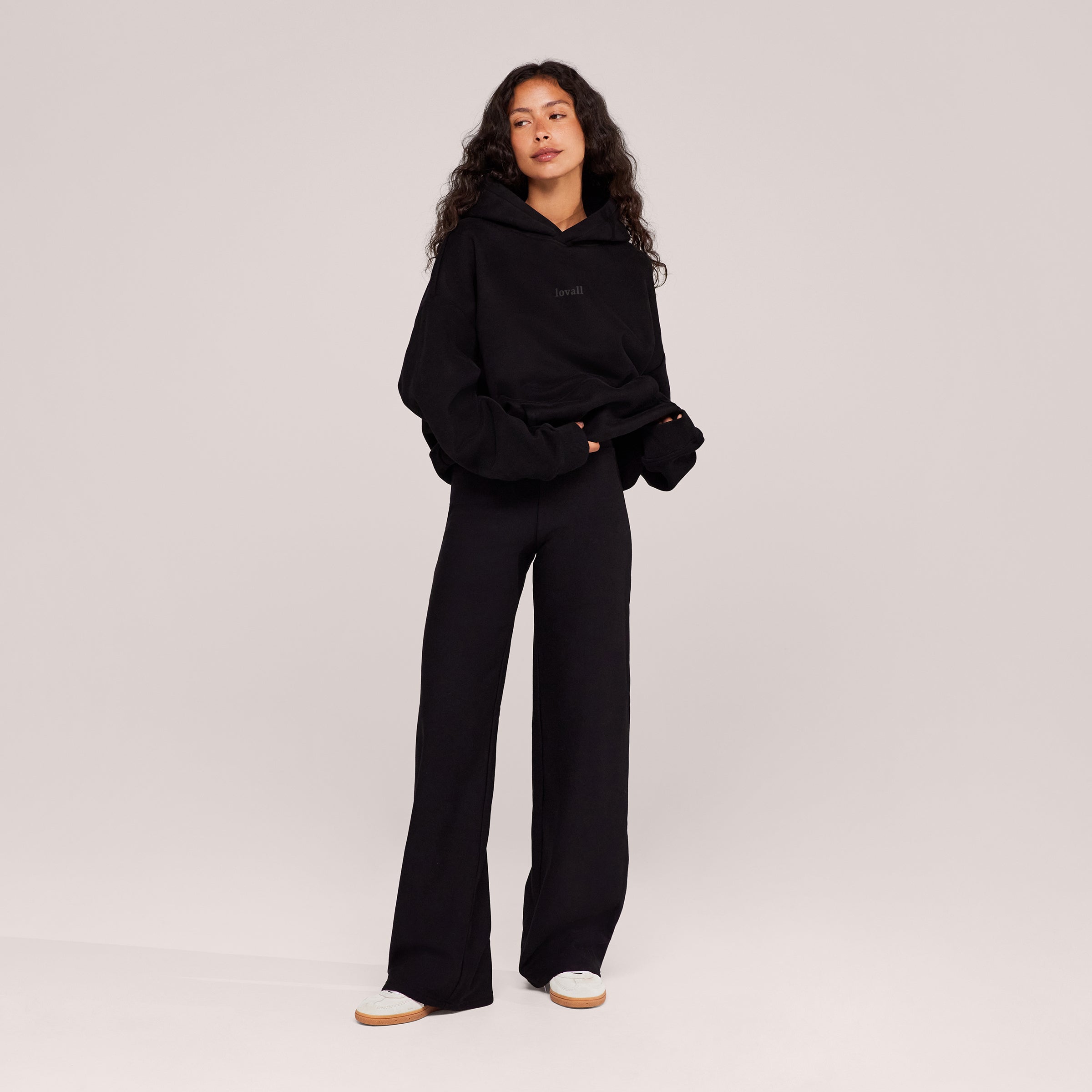 Pantalon large d'hiver - Noir