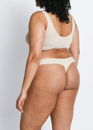 Lot de 3 strings sans couture grande taille - Noir