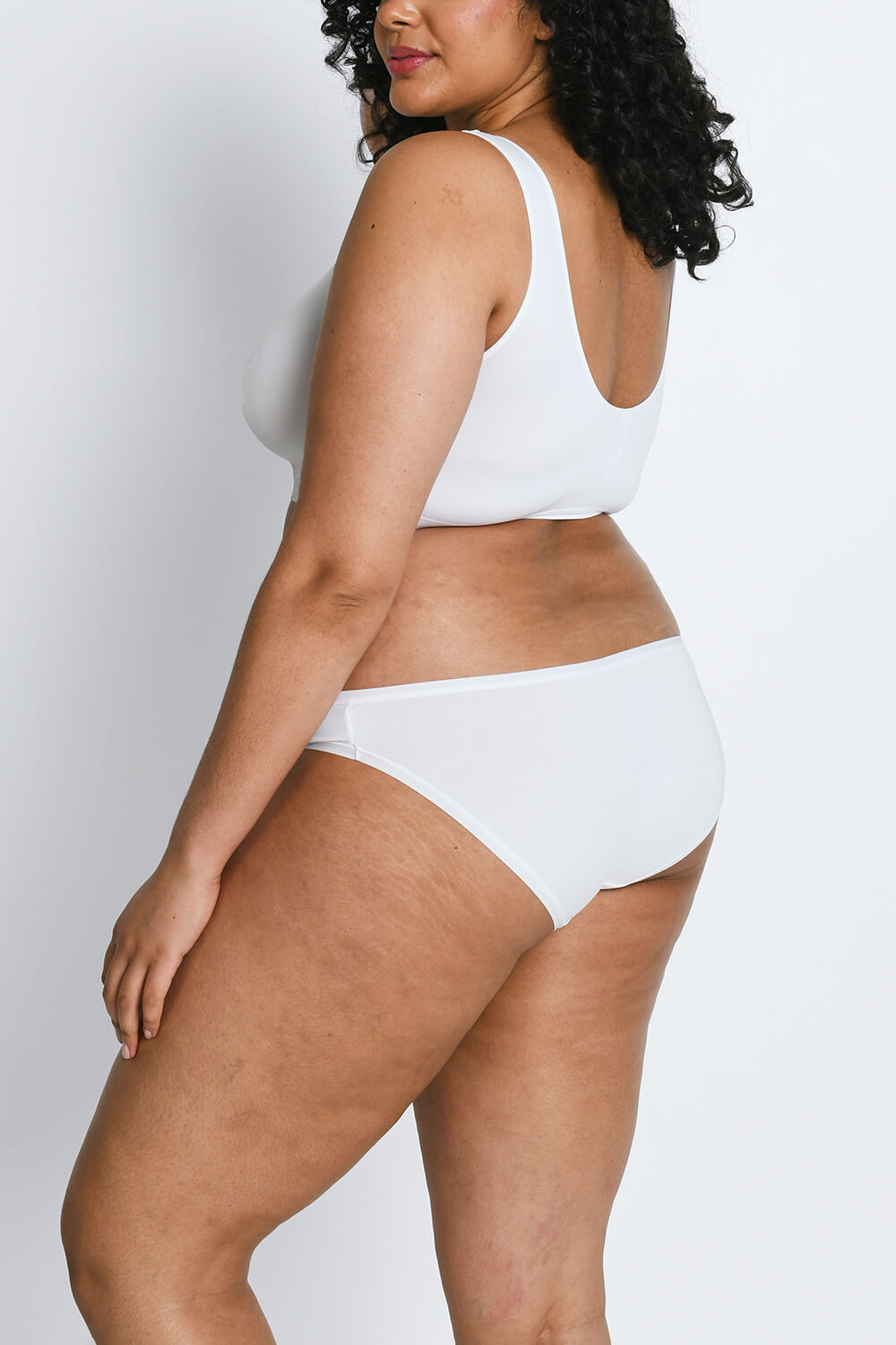 Lot de 3 culottes bikini en coton grande taille - Noir