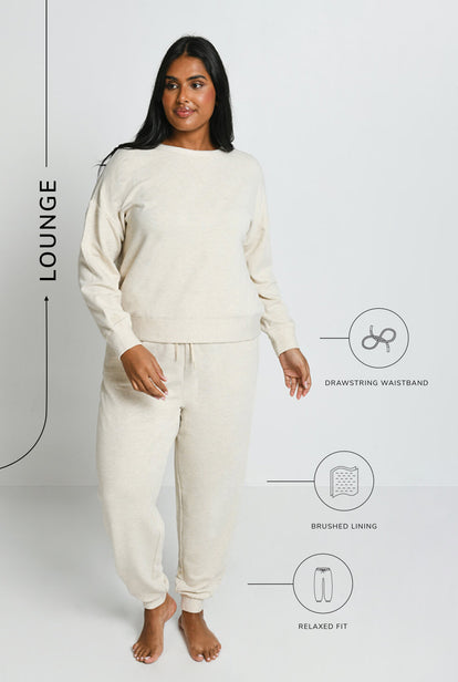 Pantalon de jogging Lounge-Luxe - Vanilla Marl