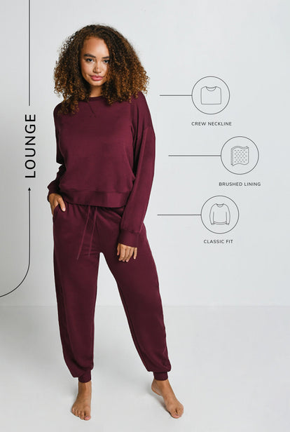 Sweat Lounge-Luxe - Dark Cherry