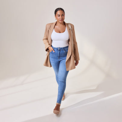 Jean sculptant Lift & Shape grande taille - Mid Bleu