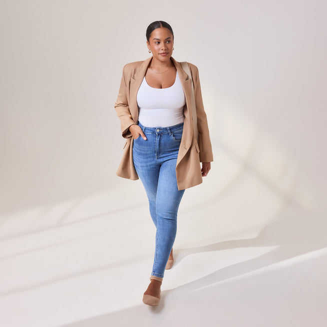 Jean sculptant Lift & Shape grande taille - Mid Bleu