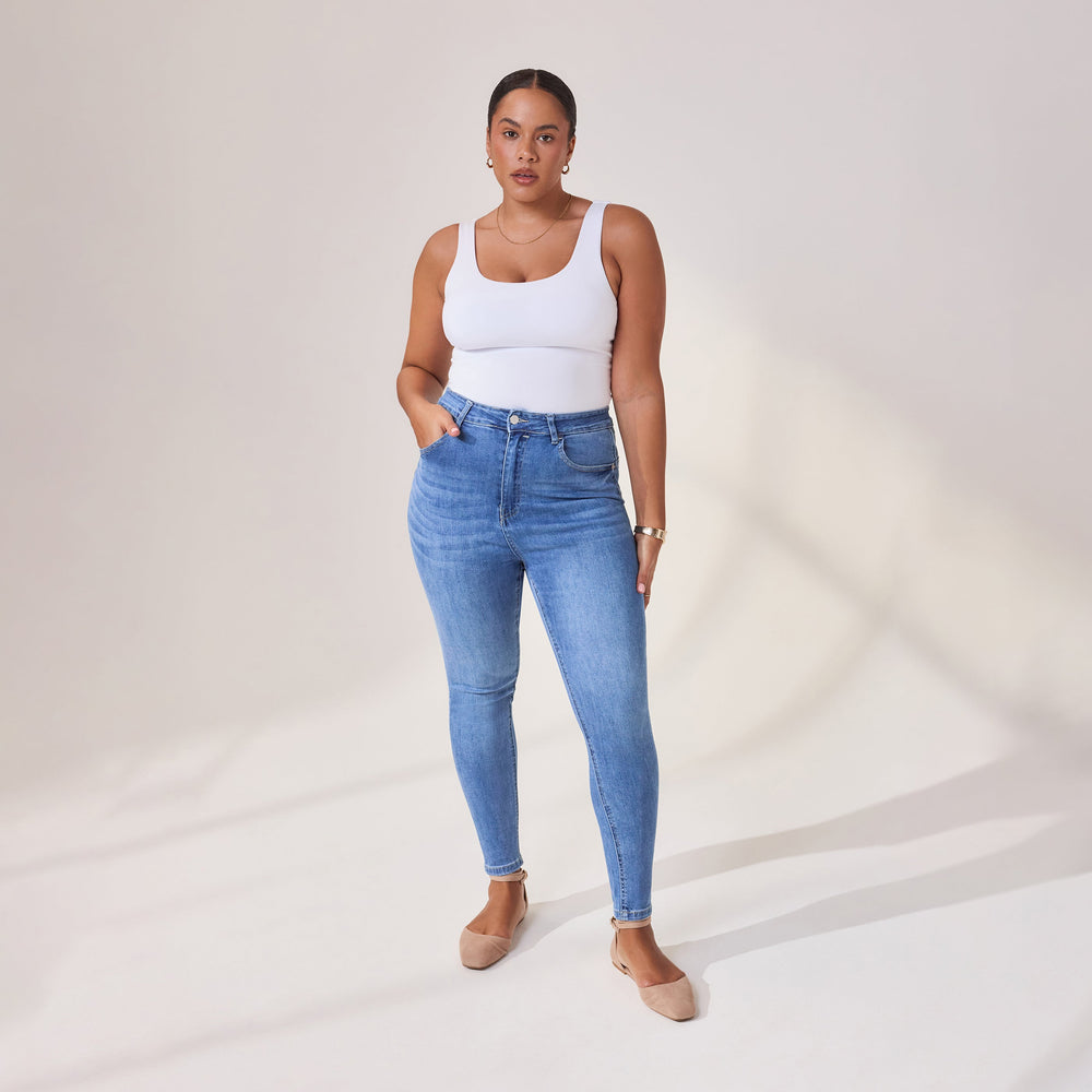 Jean sculptant Lift & Shape - Mid Bleu