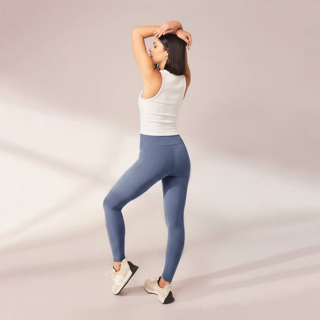 Legging léger taille haute Everyday - Steel Bleu