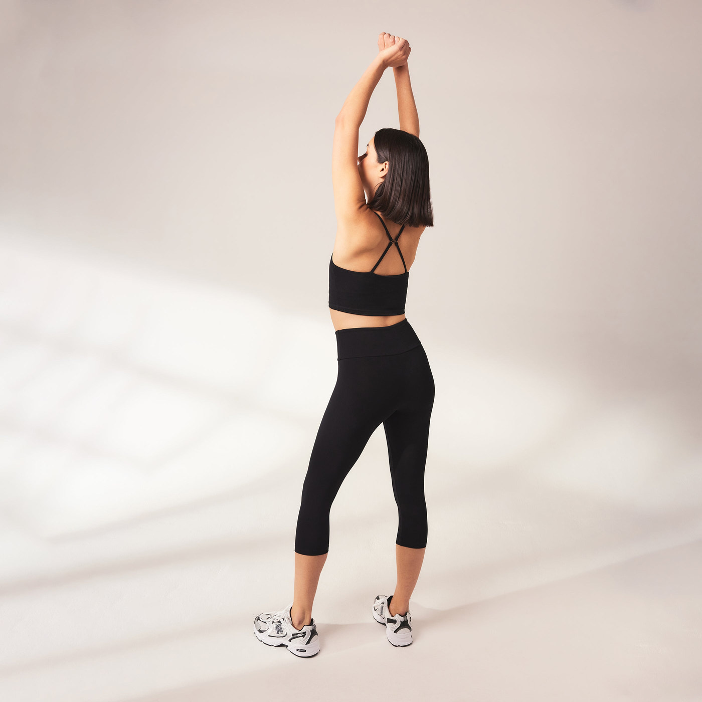 Legging léger court grande taille - Noir