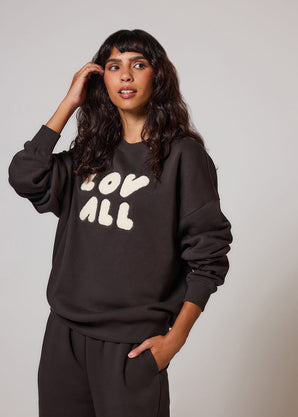 ALL SZN organique Sweat à Capuche Oversize Style 1 - Black Coffee