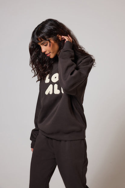 ALL SZN organique Sweat à Capuche Oversize Style 1 - Black Coffee