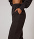 ALL SZN pantalon de jogging biologique à revers grande taille - Black Coffee