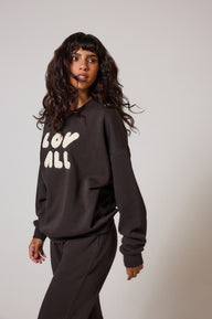 ALL SZN organique Sweat à Capuche Oversize Style 1 - Black Coffee