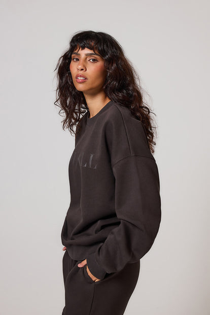 ALL SZN organique Sweat à Capuche Oversize Style 4 - Black Coffee