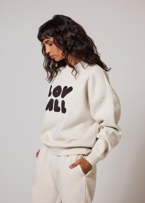 ALL SZN organique Sweat à Capuche Oversize Style 1 - Ecru