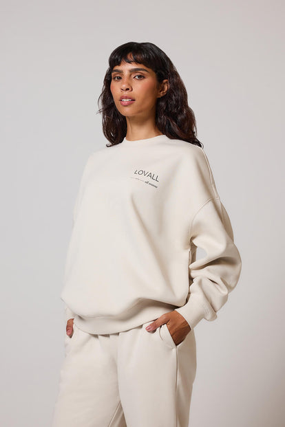 ALL SZN organique Sweat à Capuche Oversize grande taille Style 3 - Ecru