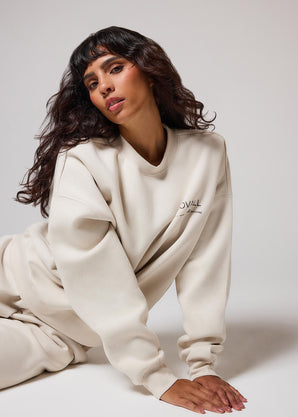 ALL SZN organique Sweat à Capuche Oversize Style 3 - Ecru