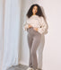 Maternity Lightweight Flare Leggings - Slate Green