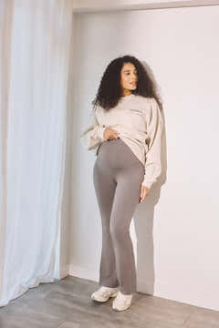 Legging évasé de maternité léger – Vert ardoise