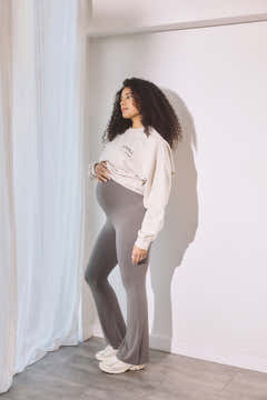 Legging évasé de maternité léger – Vert ardoise