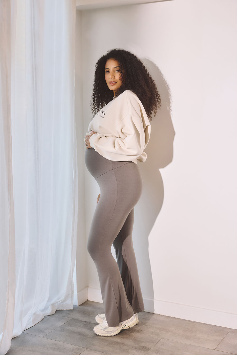 Legging évasé de maternité léger – Vert ardoise