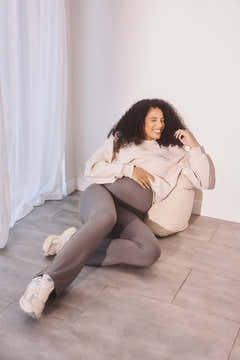 Legging évasé de maternité léger – Vert ardoise